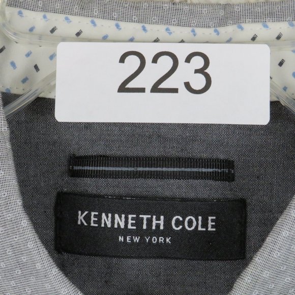 Kenneth Cole* Men's‎ Short Sleeve Button Down Shirt Size Small Gray - Picture 4 of 8